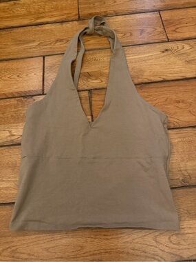 Hollister Beige Halter Crop Top - Women
